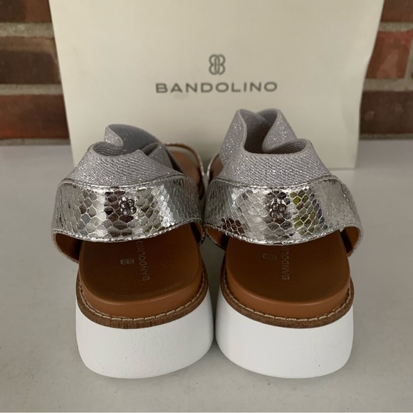 Bandolino Anly Silver Low Wedge Sport Sandals Size US 10 M - Picture 8 of 9